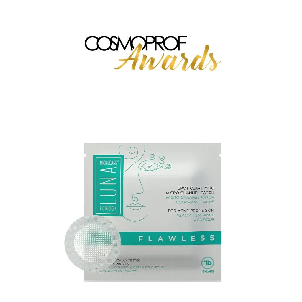 Luna Microcare Flawless. MIkroadatiniai pleistrai nuo spuogų. Cosmoprof & Cosmopack Awards 2022.